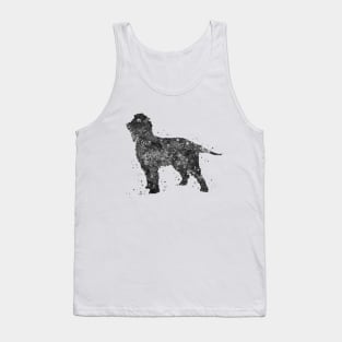 irish water spaniel dog black and white art Tank Top